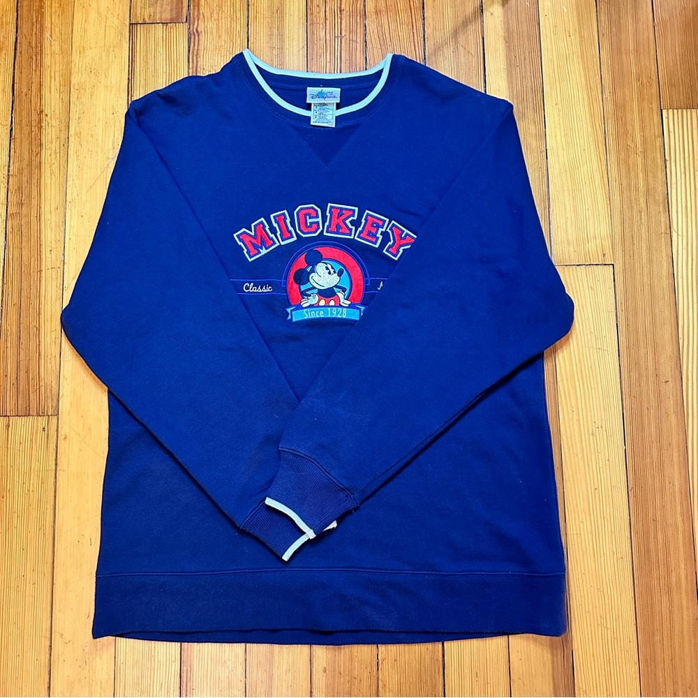 Vintage Disneyland Resort Blue Mickey Crewneck